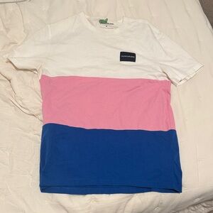 Calvin Klein Jeans White, Pink, and Blue Tee
